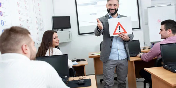 Student reviewing driving progress report